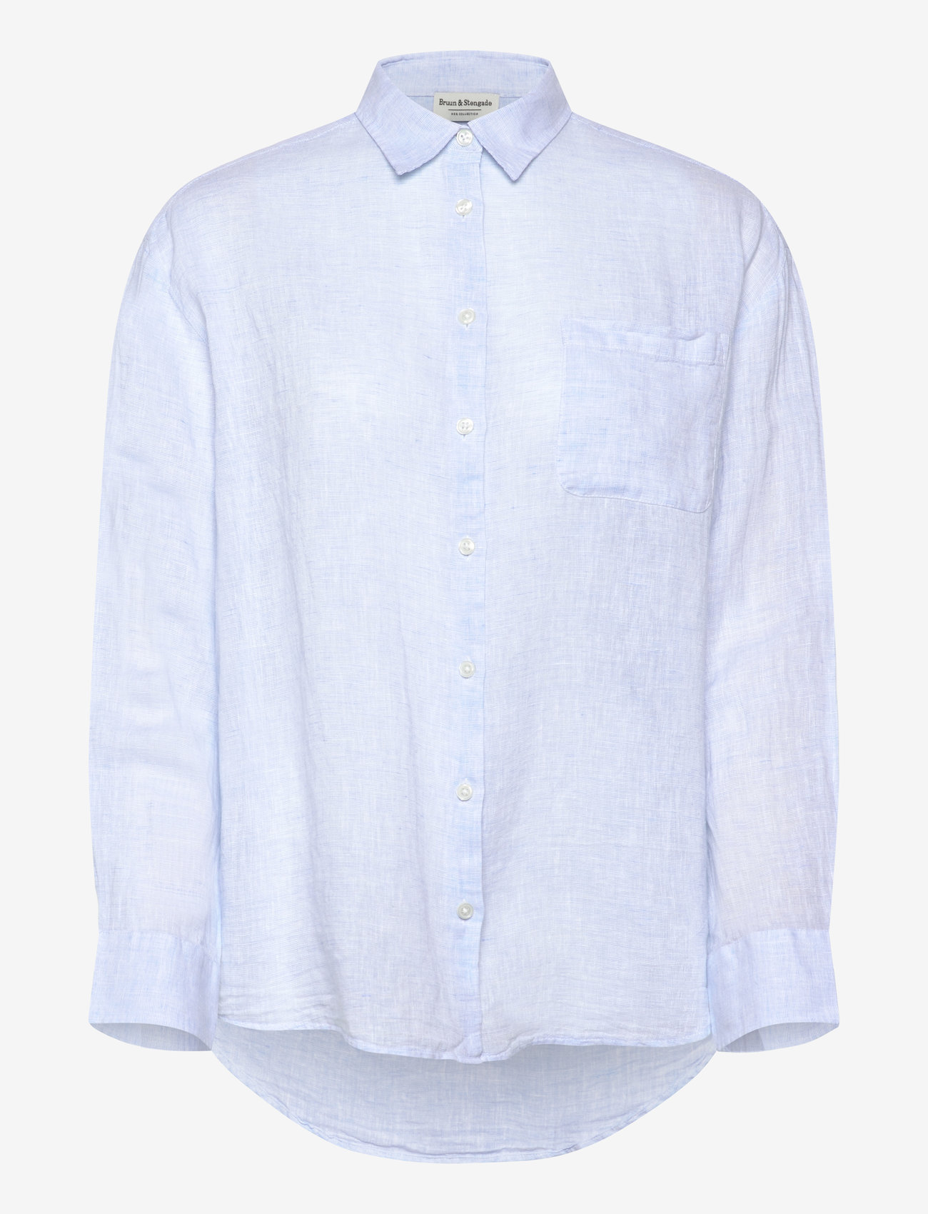 Bruun & Stengade - BS Aglaia Regular Fit Shirt - linen shirts - sky - 0