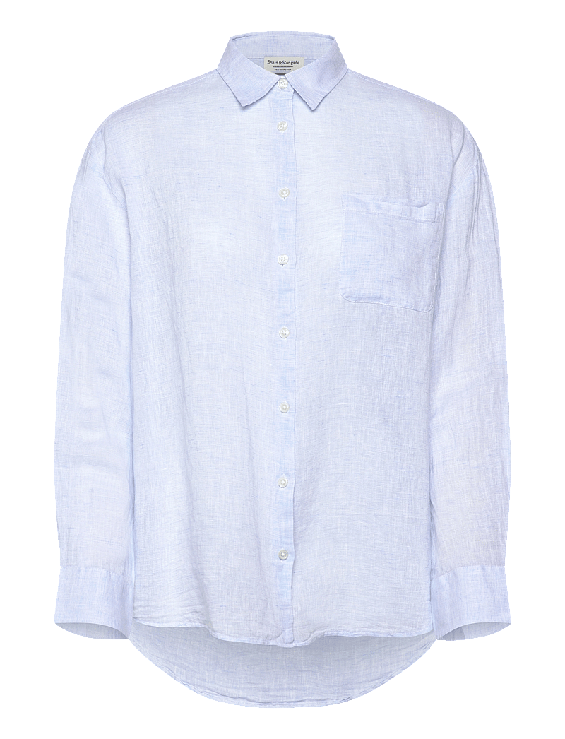 Bruun & Stengade - BS Aglaia Regular Fit Shirt - linen shirts - sky - 0