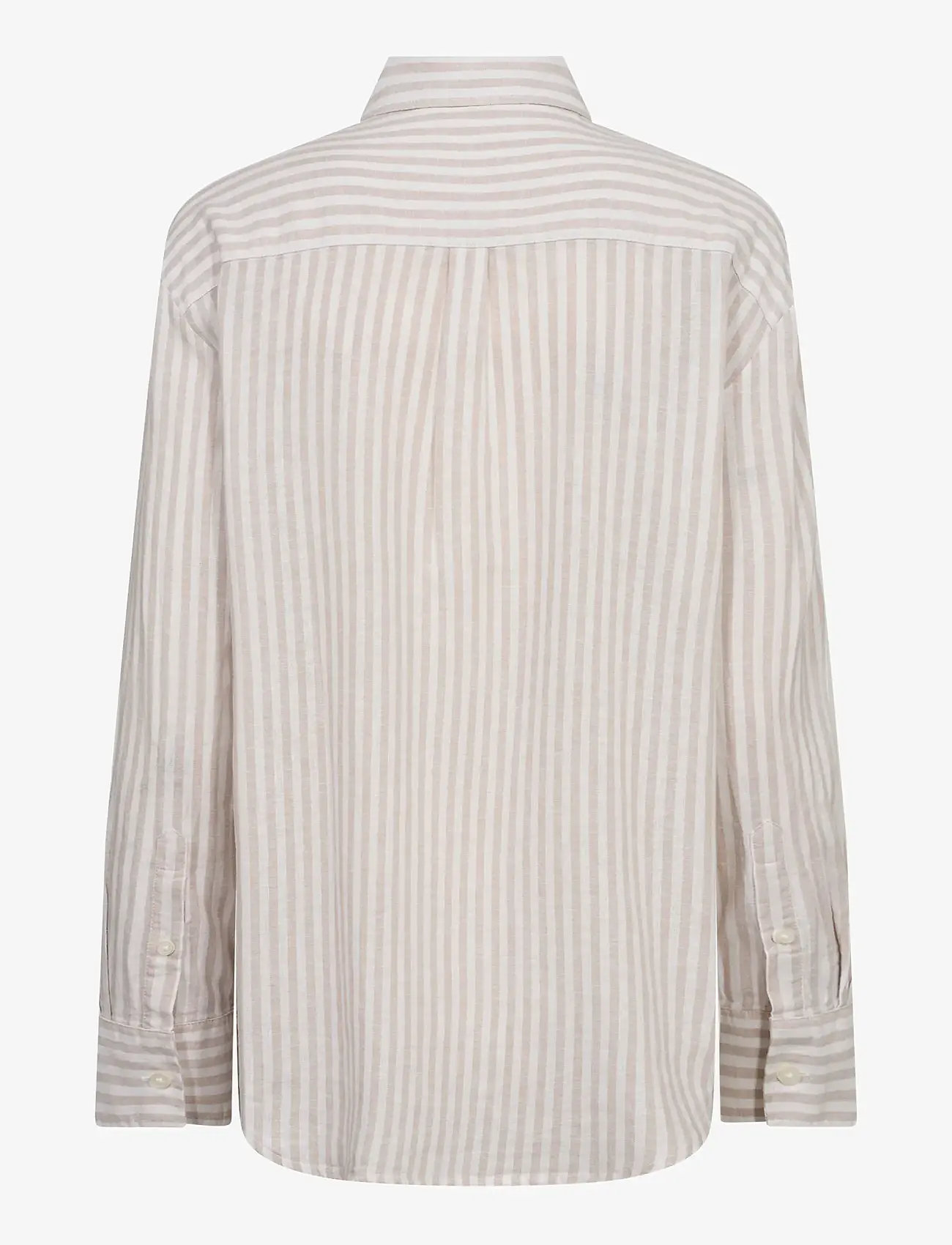 Bruun & Stengade - BS Aglaia Regular Fit Shirt - linneskjortor - sand/white - 3