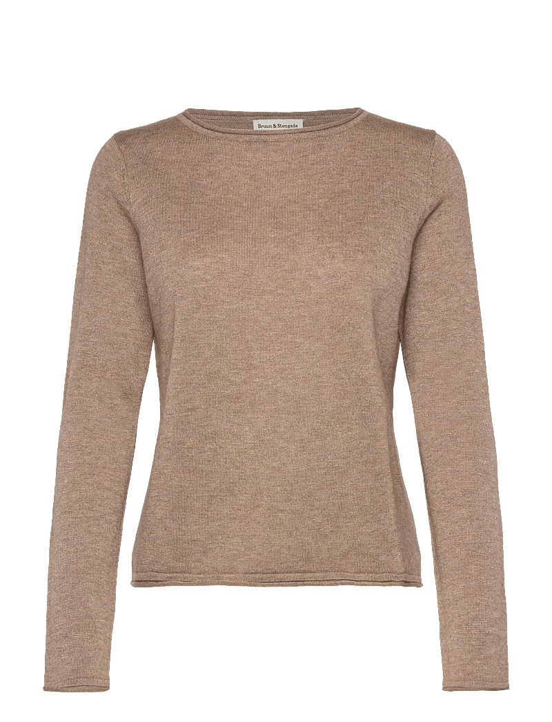 Bruun & Stengade - BS Ophelia Regular Fit Knitwear - stickade tröjor - brown - 0