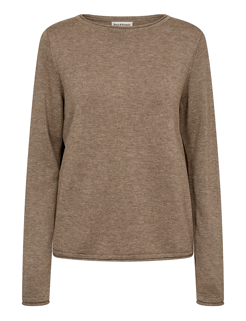 Bruun & Stengade - BS Ophelia Regular Fit Knitwear - stickade tröjor - brown - 1