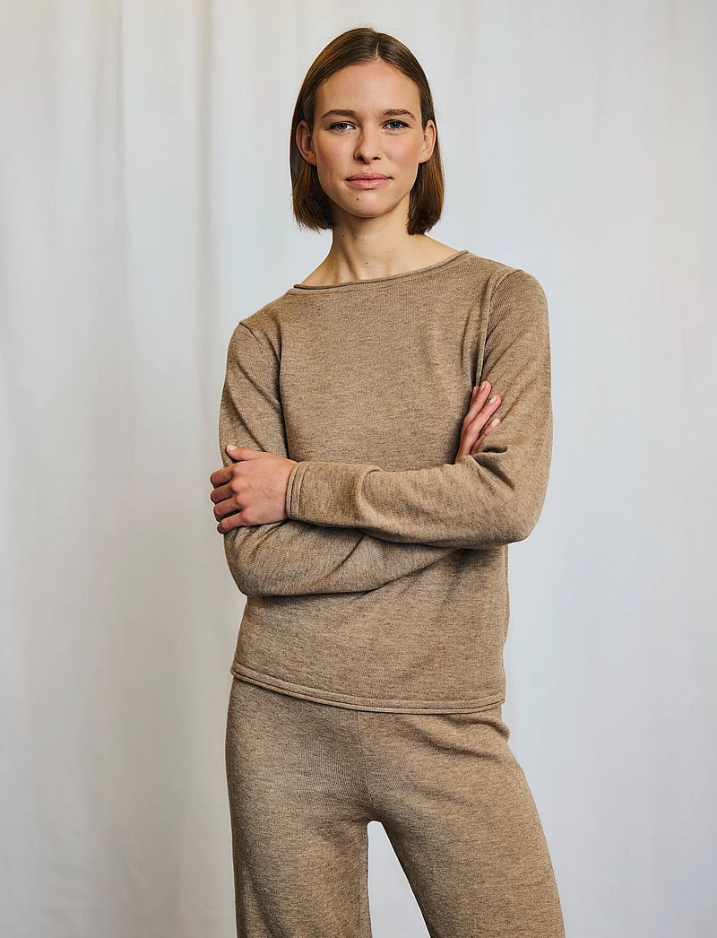 Bruun & Stengade - BS Ophelia Regular Fit Knitwear - stickade tröjor - brown - 3