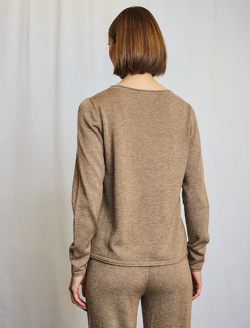 Bruun & Stengade - BS Ophelia Regular Fit Knitwear - stickade tröjor - brown - 4