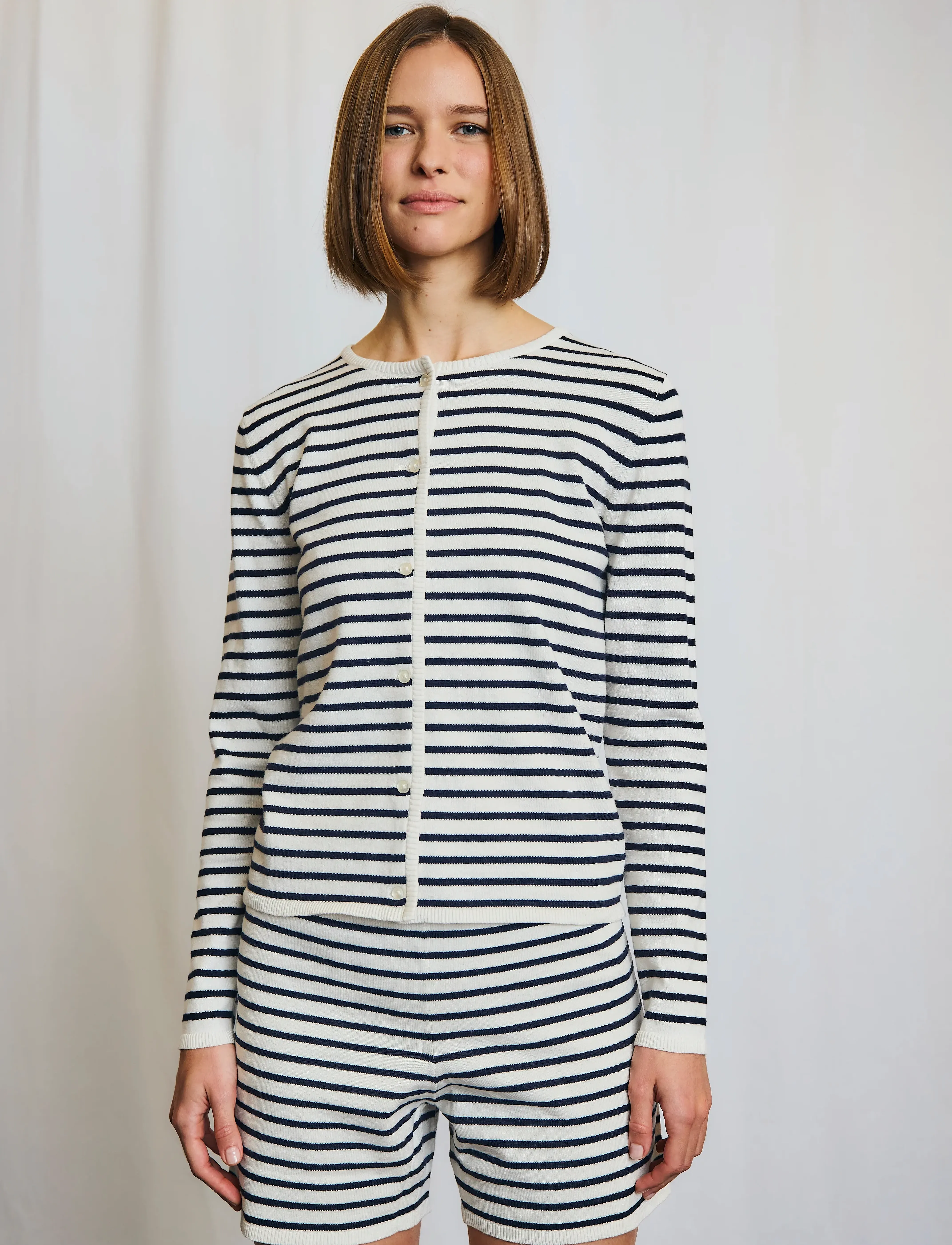Bruun & Stengade - BS Melina Regular Fit Knitwear - kasjmier - off white/navy - 3