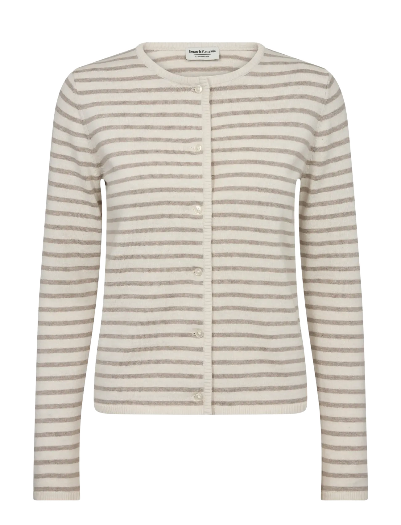 Bruun & Stengade - BS Melina Regular Fit Knitwear - cashmere - sand/white - 1