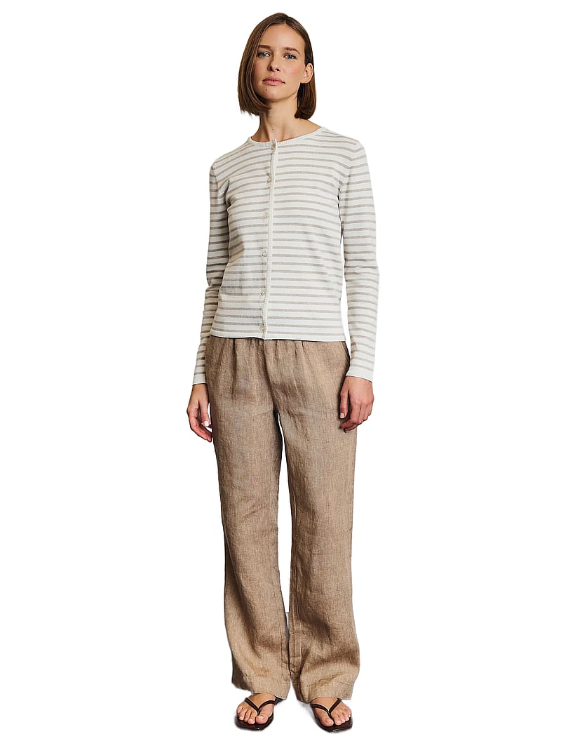 Bruun & Stengade - BS Melina Regular Fit Knitwear - kardiganid - sand/white - 5