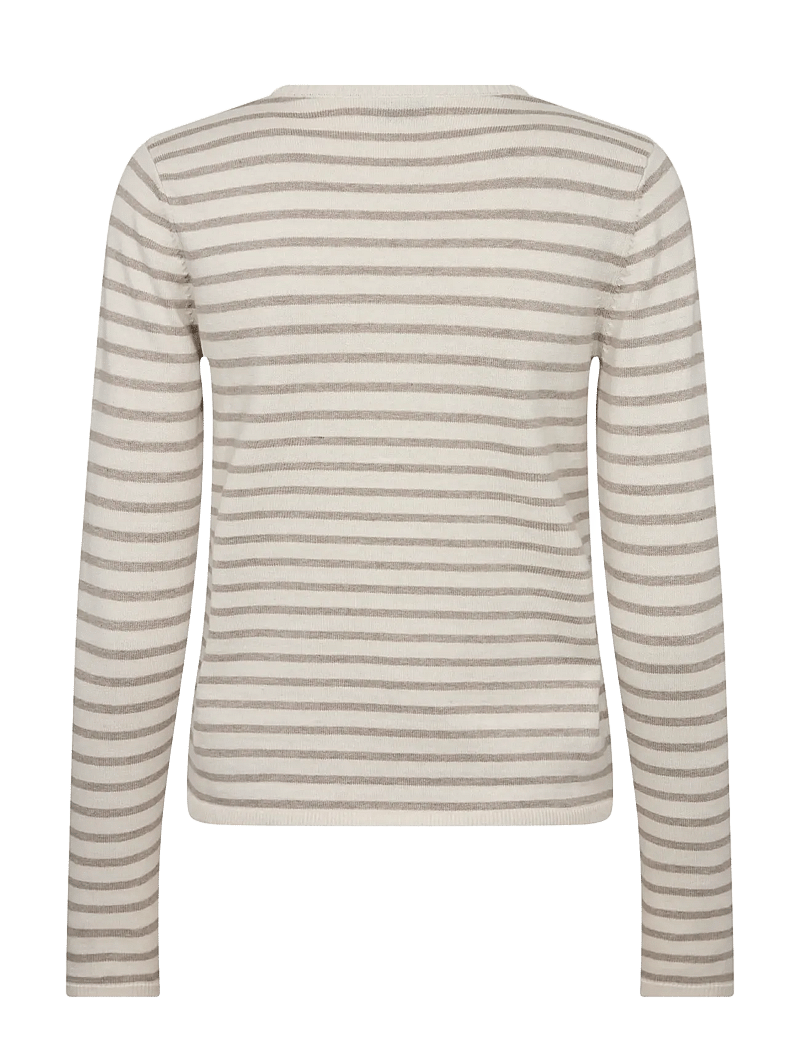 Bruun & Stengade - BS Melina Regular Fit Knitwear - kardiganid - sand/white - 2