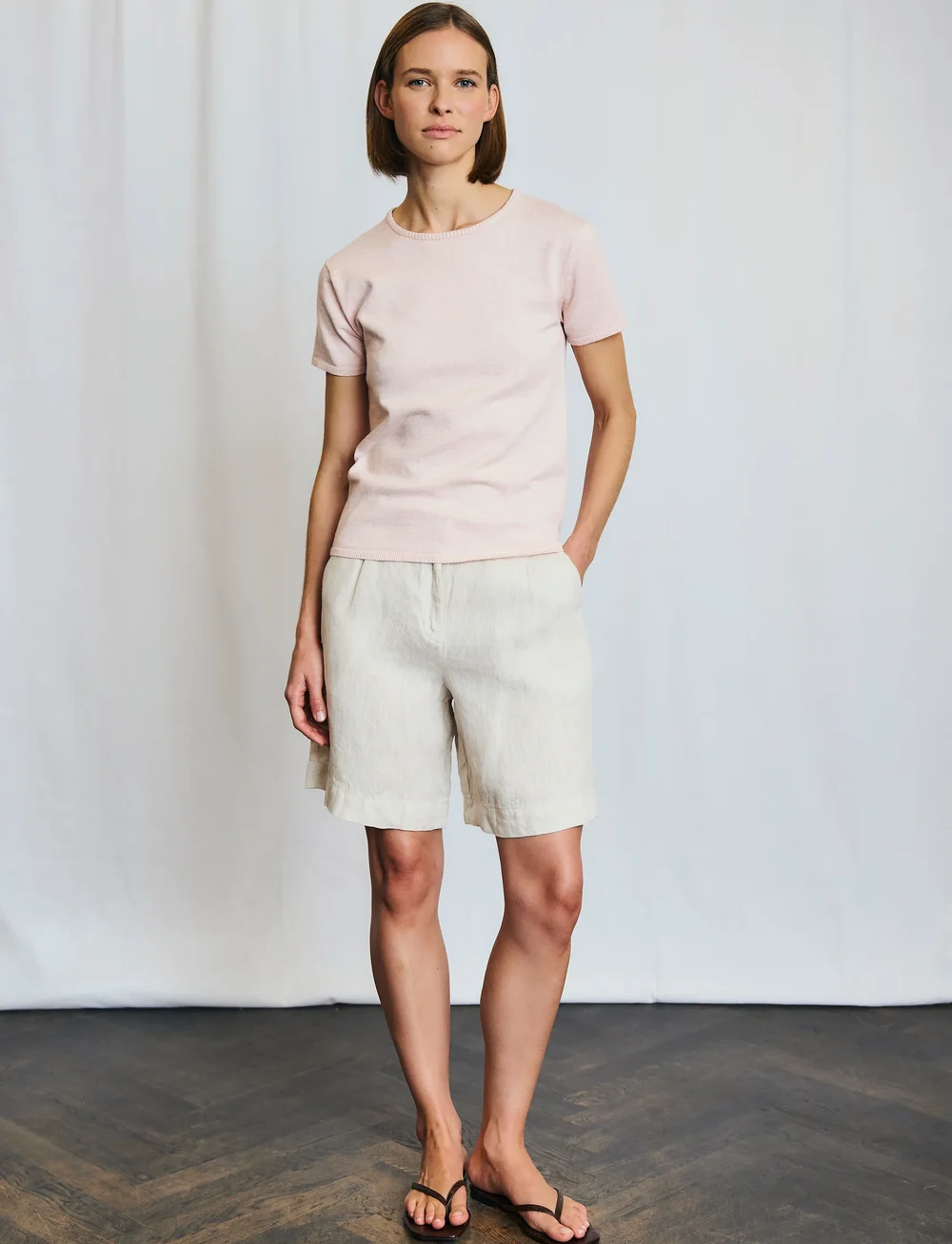 Bruun & Stengade - BS Eva Shorts - hørshorts - sand - 4
