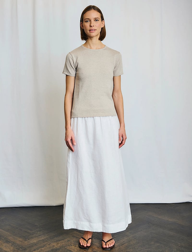 Bruun & Stengade - BS Eris Skirt - maxi röcke - white - 0