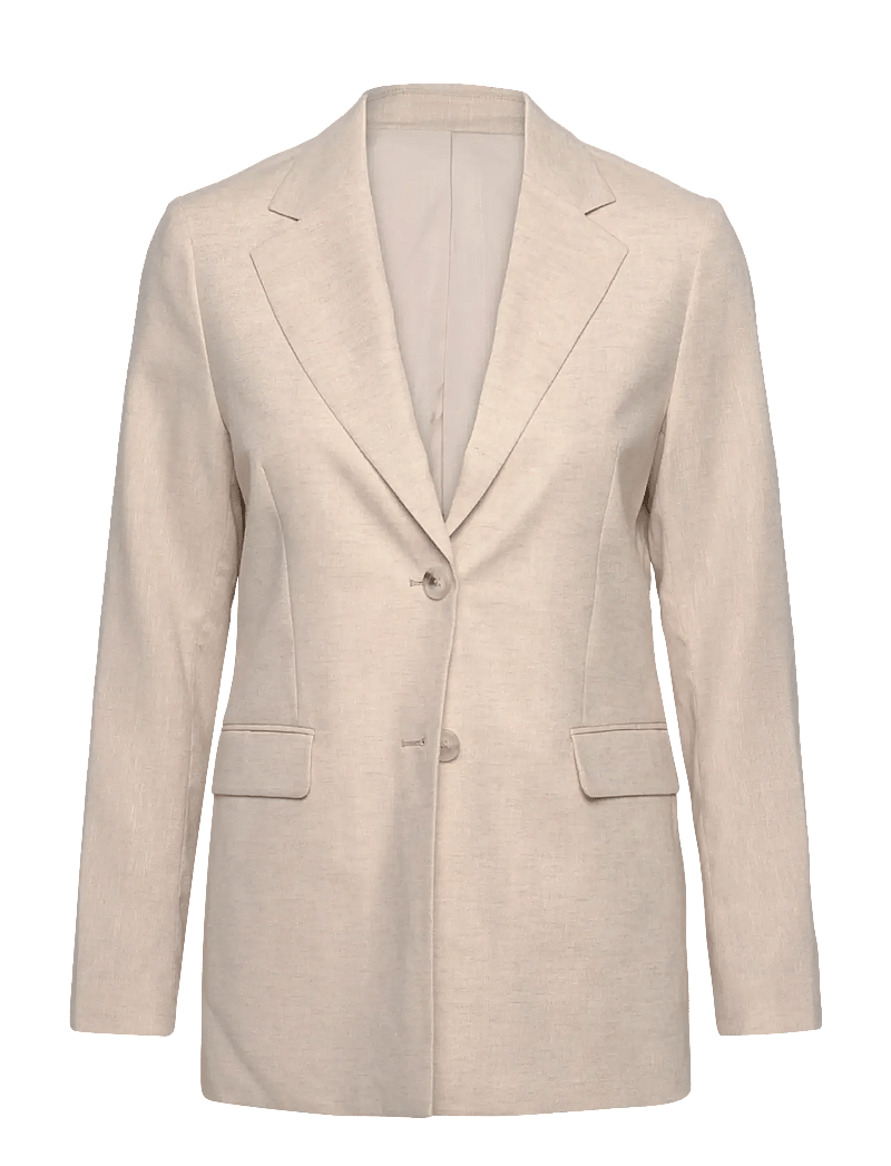 Bruun & Stengade - BS Irene Slim Fit Blazer - enkelknäppta kavajer - beige - 1