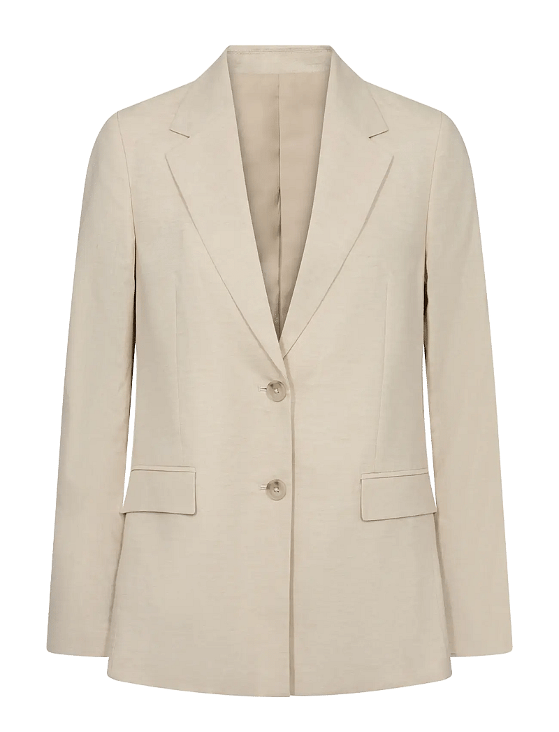 Bruun & Stengade - BS Irene Slim Fit Blazer - enkelknäppta kavajer - beige - 2