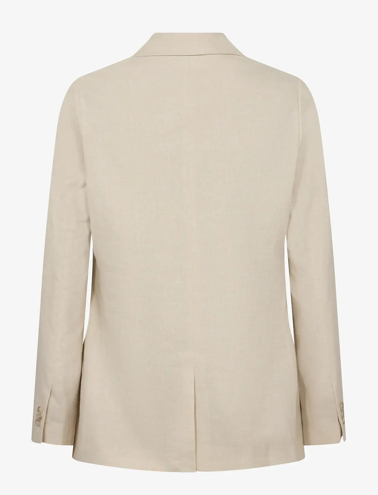 Bruun & Stengade - BS Irene Slim Fit Blazer - enkelknäppta kavajer - beige - 3