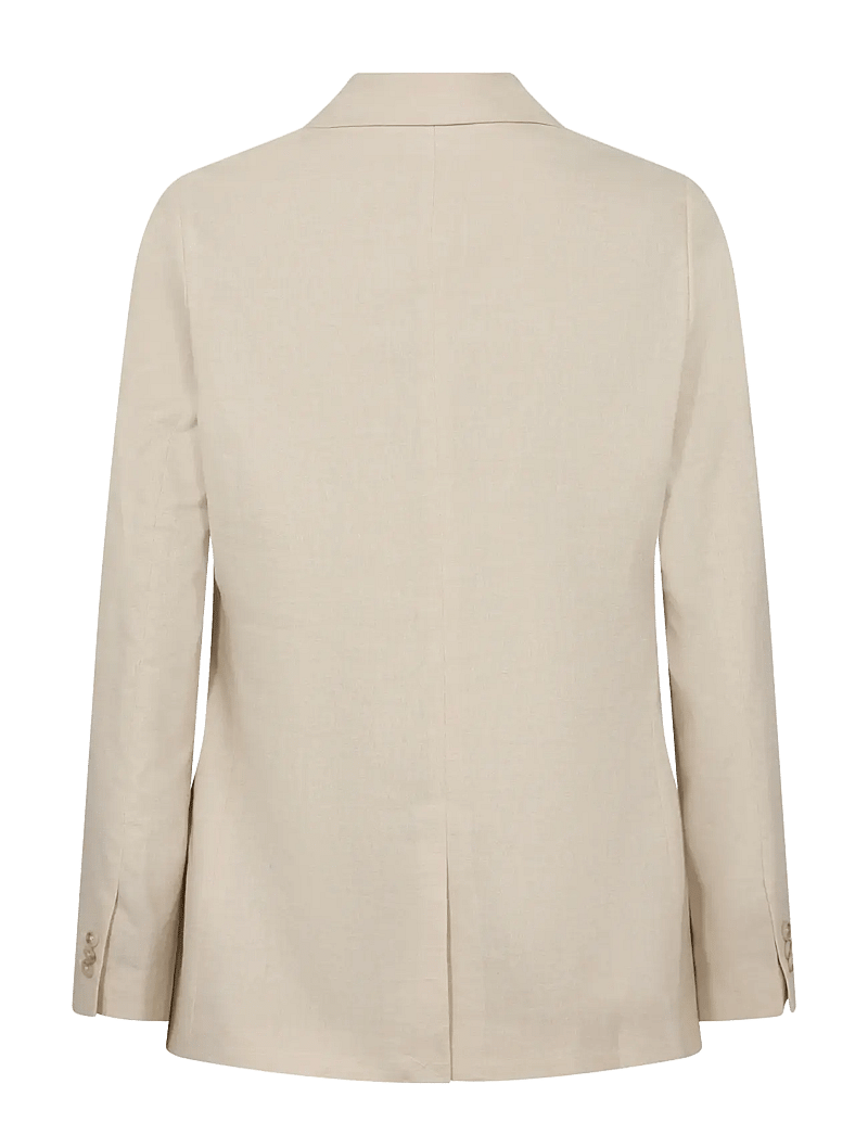 Bruun & Stengade - BS Irene Slim Fit Blazer - enkelknäppta kavajer - beige - 3