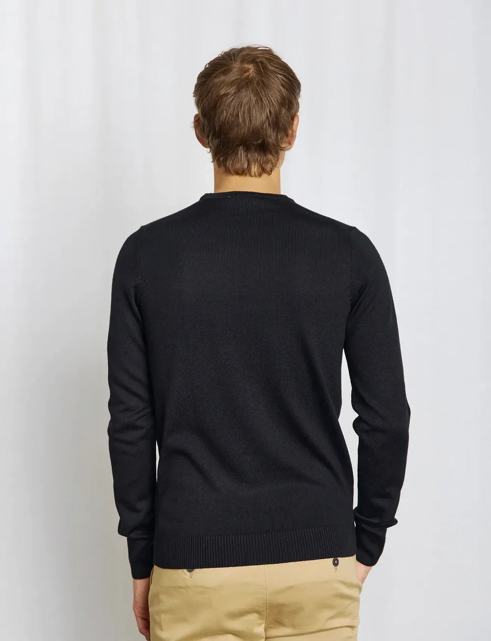 Bruun & Stengade - BS Jupiter Regular Fit Knitwear - Ümmarguse kaelusega kudumid - black - 0
