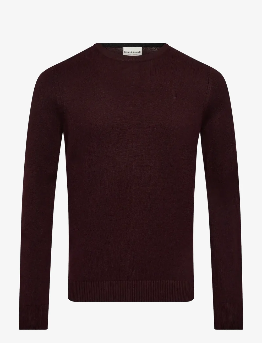 Bruun & Stengade - BS Jupiter Regular Fit Knitwear - megztiniai su apvalia apykakle - bordeaux - 1
