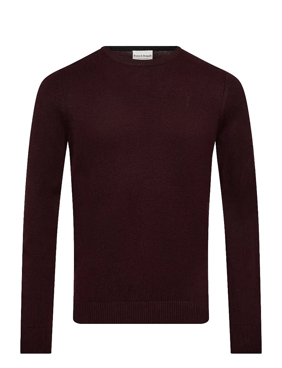 Bruun & Stengade - BS Jupiter Regular Fit Knitwear - ronde hals - bordeaux - 1