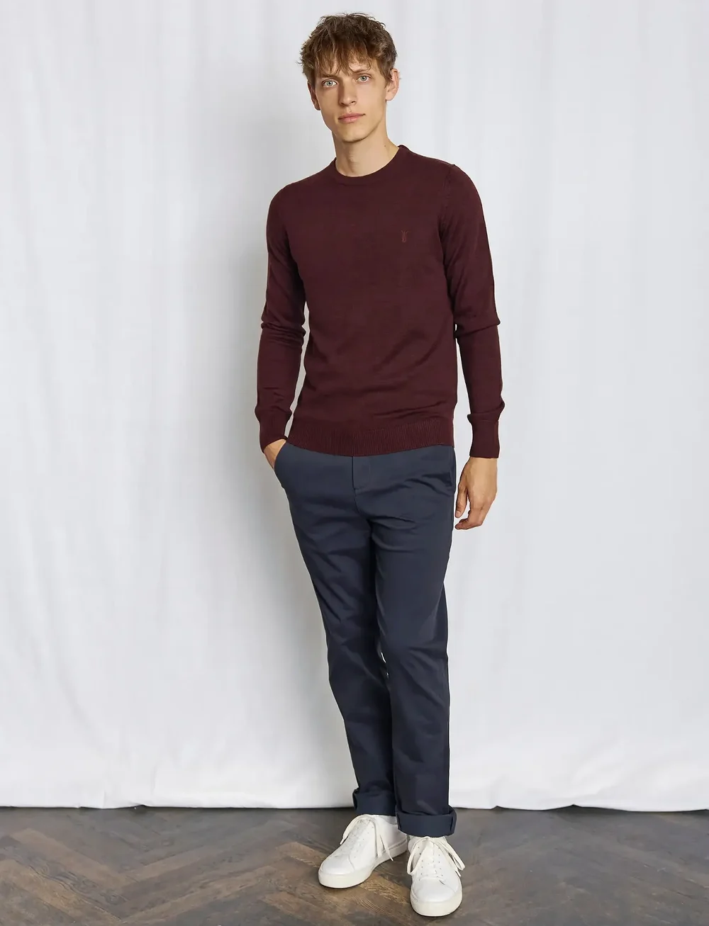 Bruun & Stengade - BS Jupiter Regular Fit Knitwear - megztiniai su apvalia apykakle - bordeaux - 0