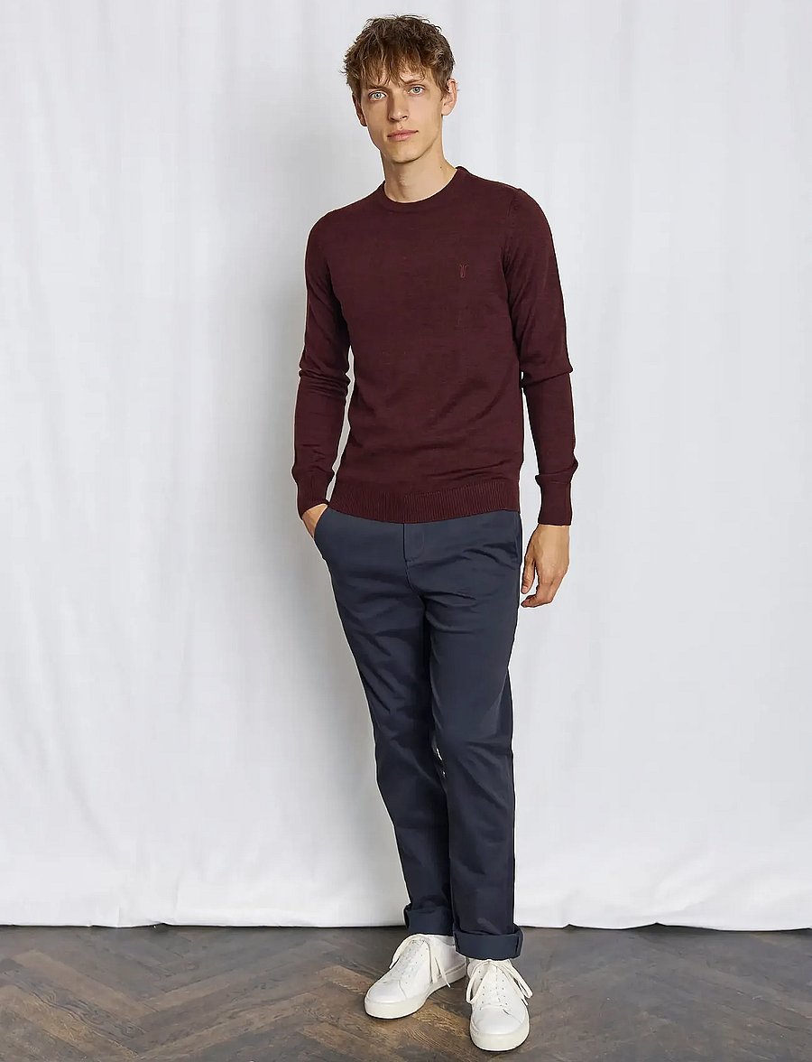 Bruun & Stengade - BS Jupiter Regular Fit Knitwear - ronde hals - bordeaux - 0