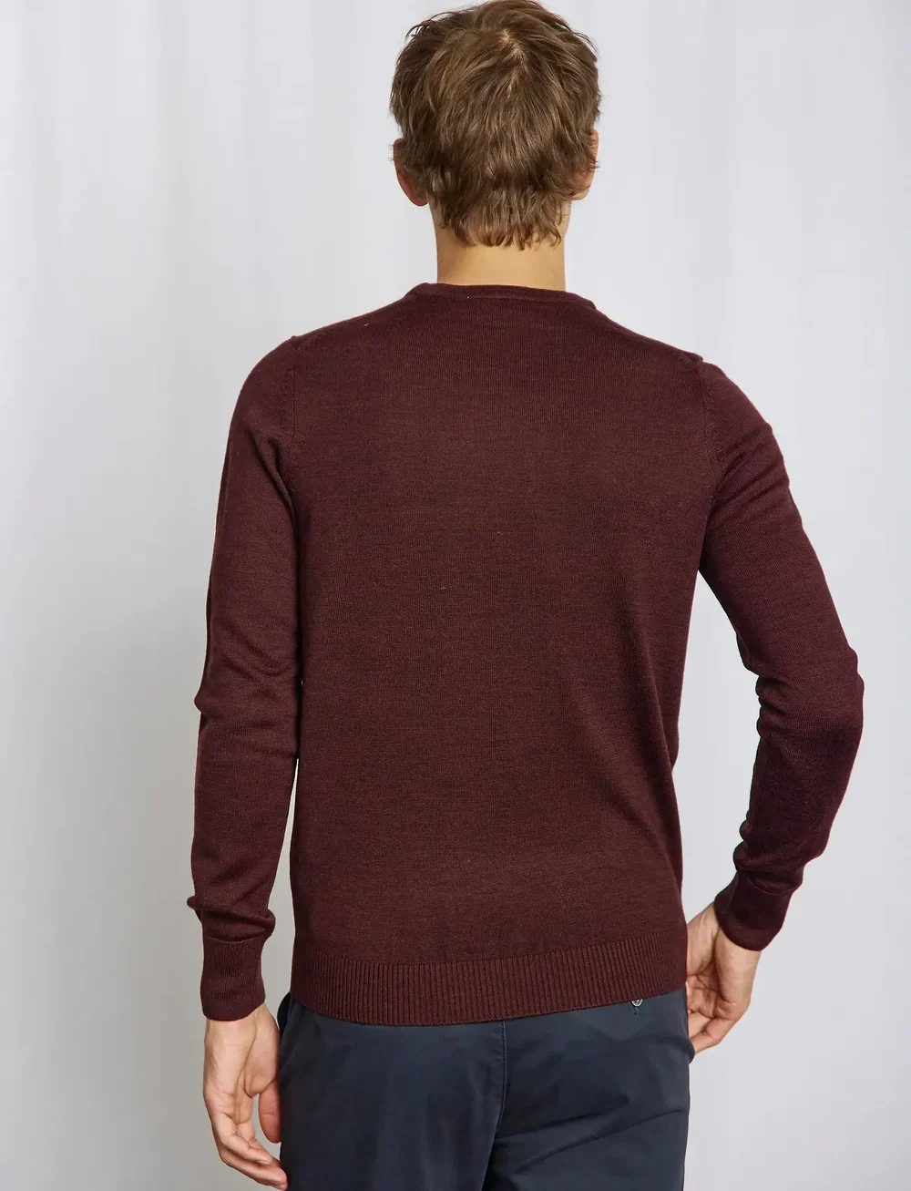 Bruun & Stengade - BS Jupiter Regular Fit Knitwear - megztiniai su apvalia apykakle - bordeaux - 4