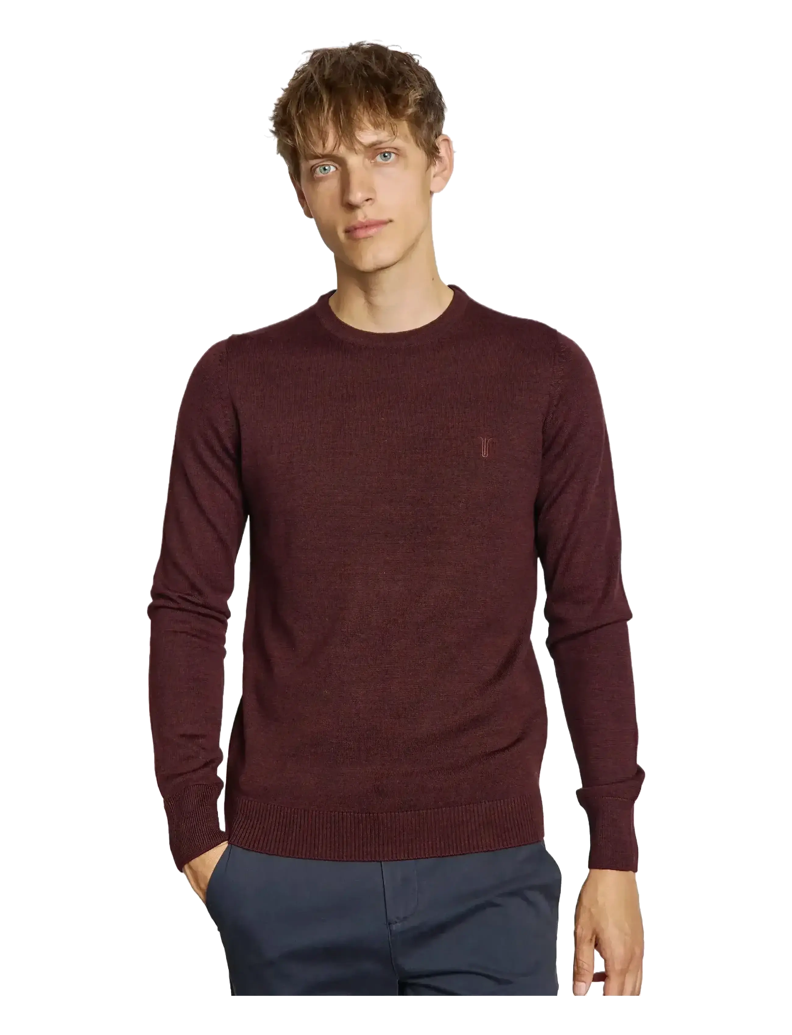 Bruun & Stengade - BS Jupiter Regular Fit Knitwear - ronde hals - bordeaux - 3