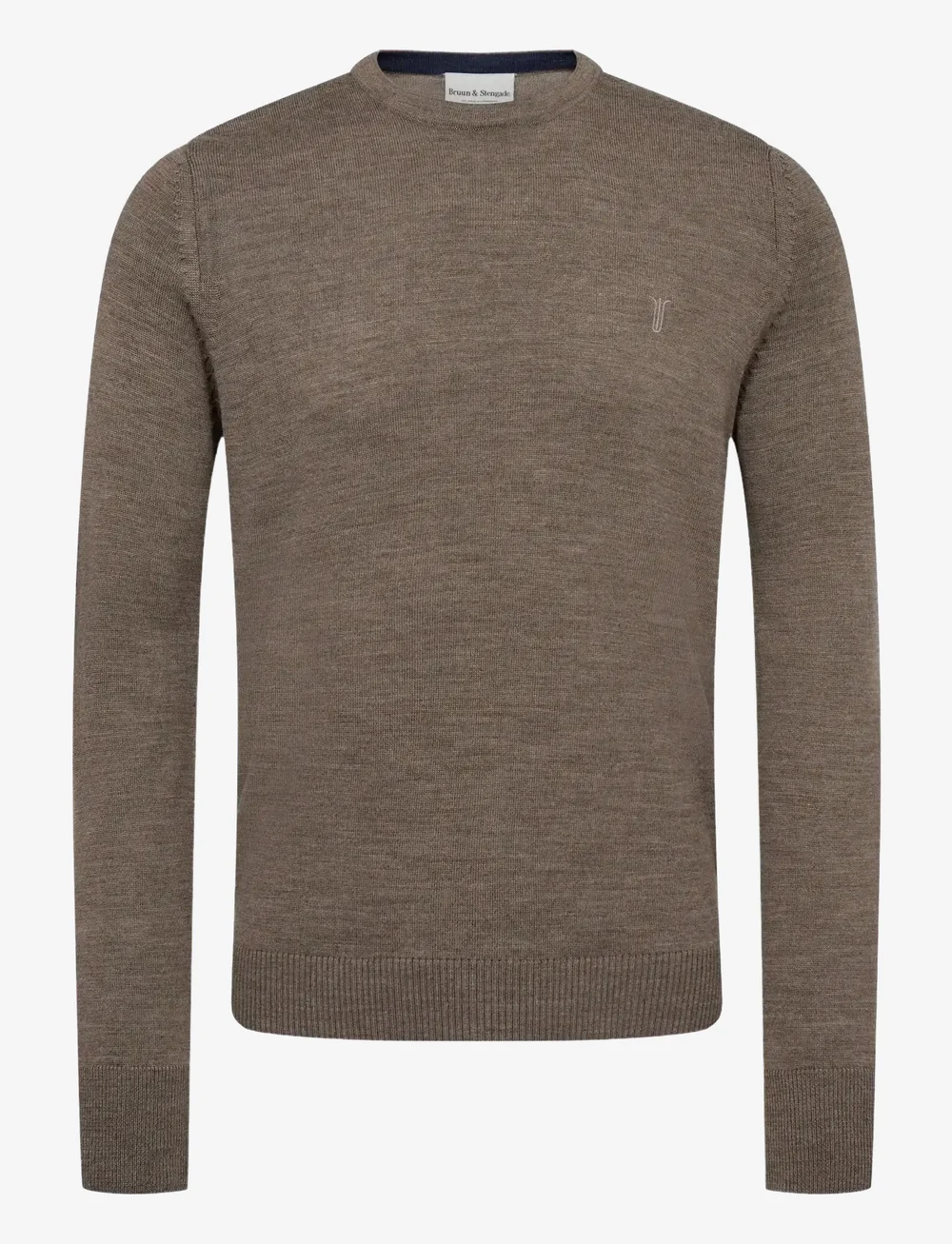 Bruun & Stengade - BS Jupiter Regular Fit Knitwear - Ümmarguse kaelusega kudumid - brown - 1