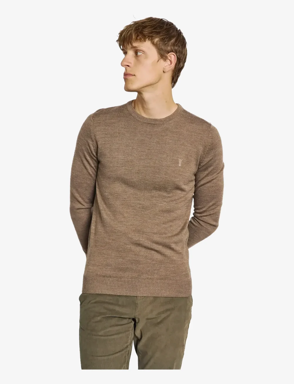 Bruun & Stengade - BS Jupiter Regular Fit Knitwear - Ümmarguse kaelusega kudumid - brown - 3