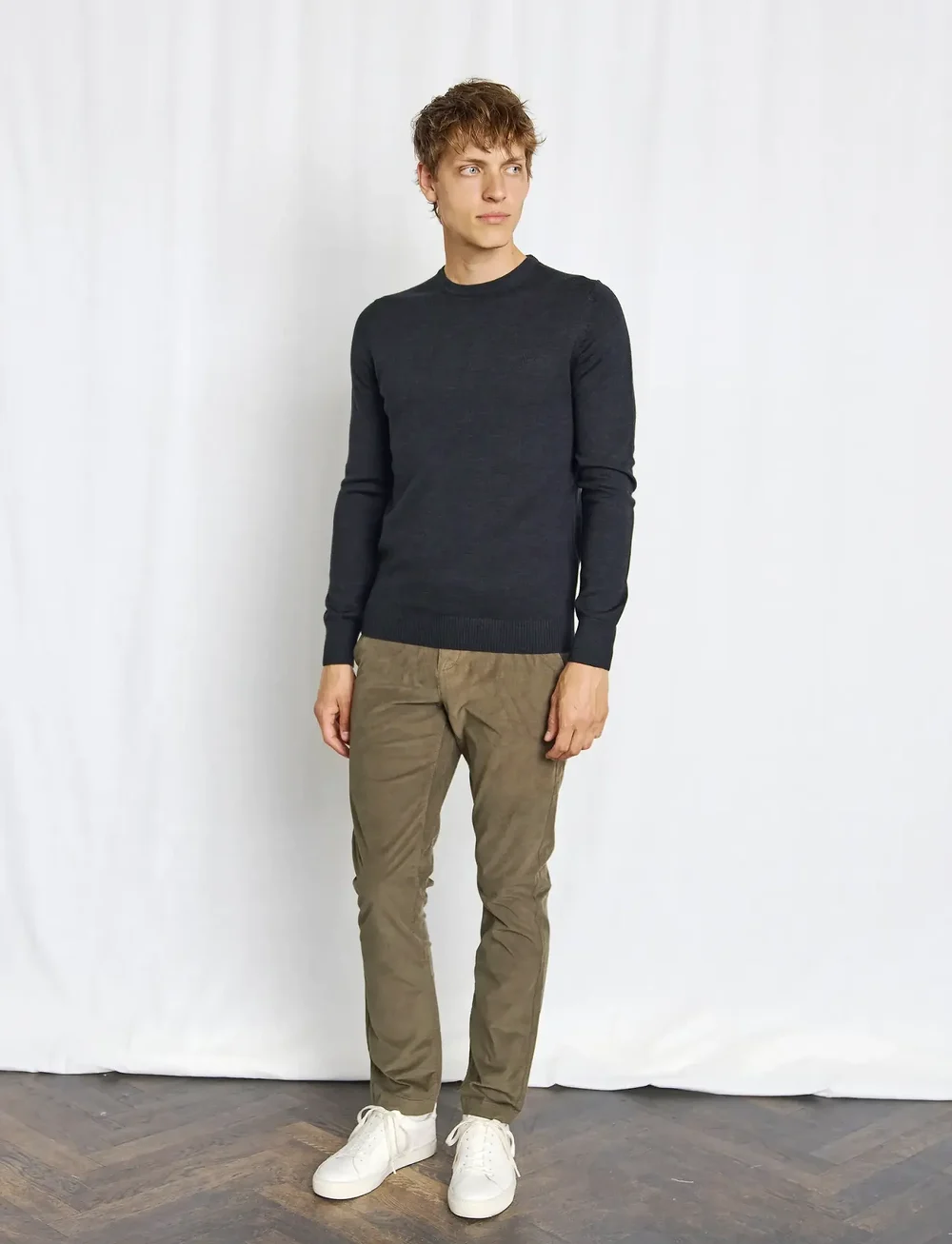 Bruun & Stengade - BS Jupiter Regular Fit Knitwear - Ümmarguse kaelusega kudumid - charcoal - 0