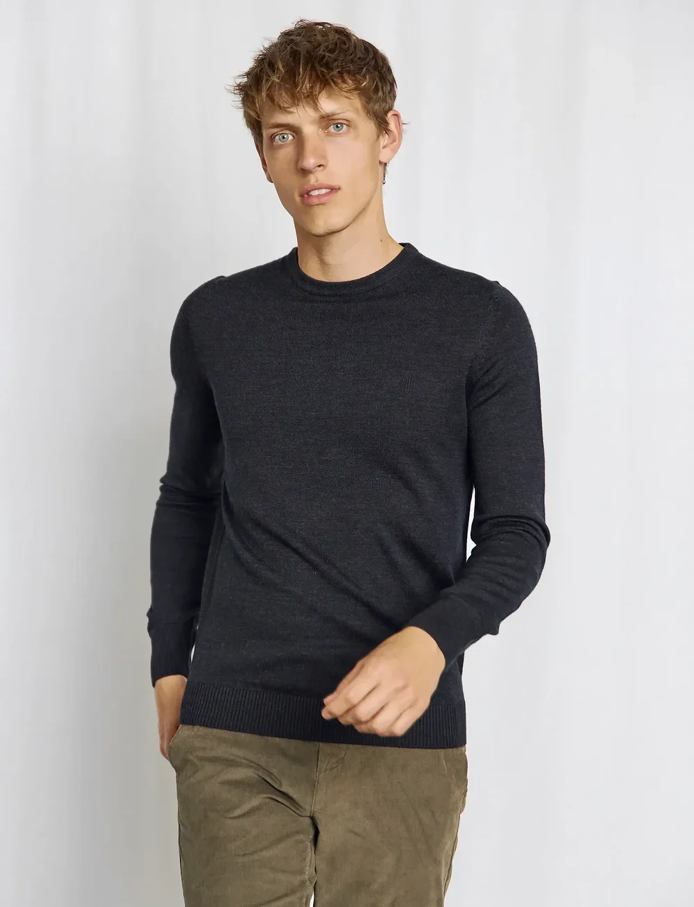 Bruun & Stengade - BS Jupiter Regular Fit Knitwear - Ümmarguse kaelusega kudumid - charcoal - 3