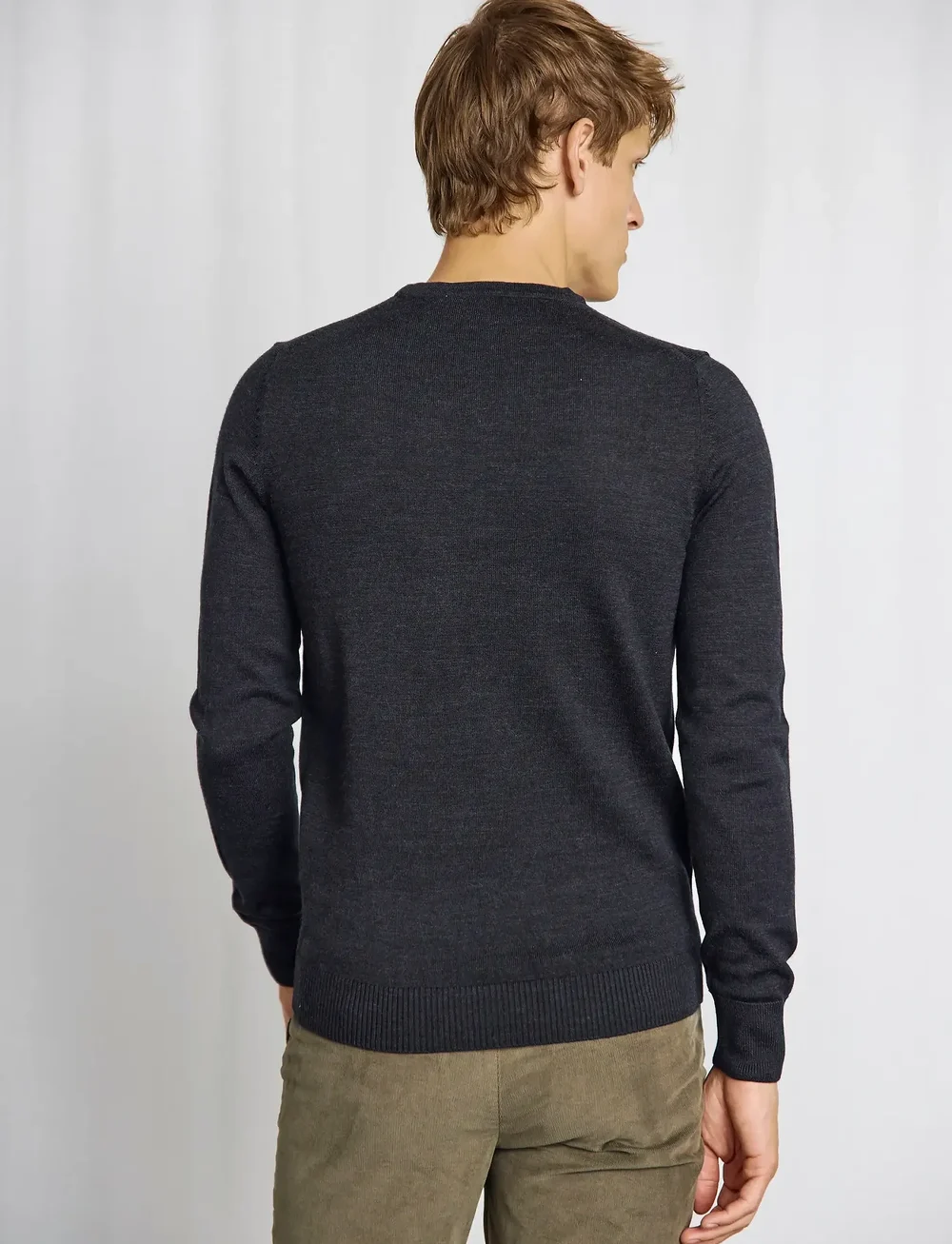 Bruun & Stengade - BS Jupiter Regular Fit Knitwear - Ümmarguse kaelusega kudumid - charcoal - 4