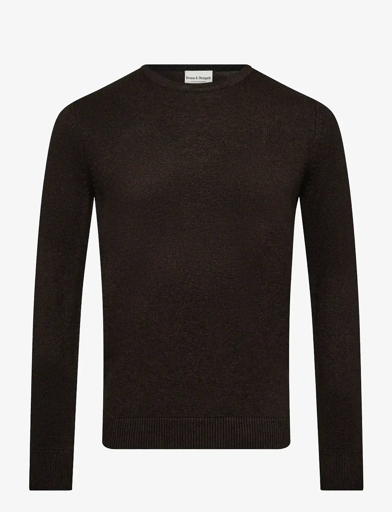 Bruun & Stengade - BS Jupiter Regular Fit Knitwear - rund hals - dark brown - 1
