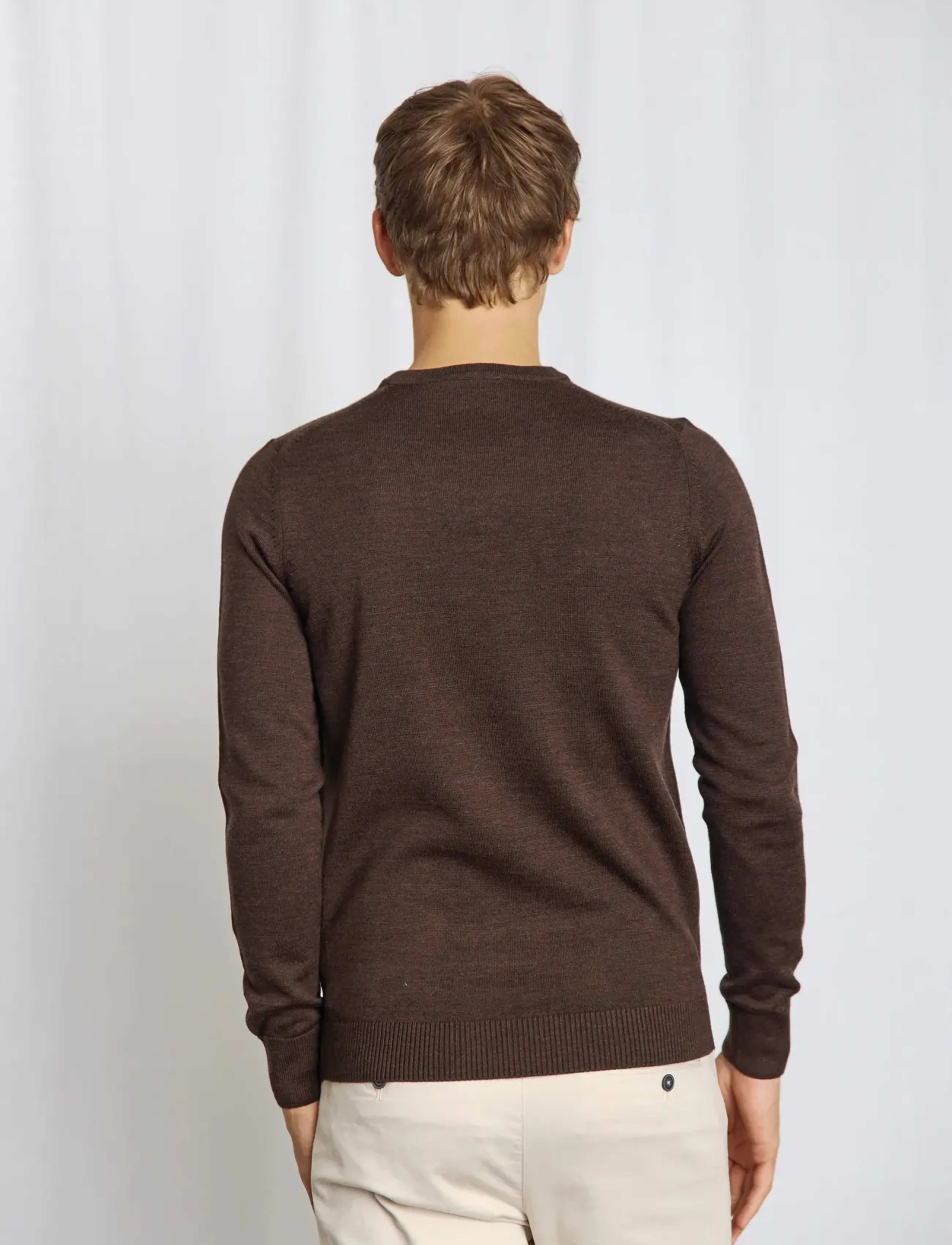 Bruun & Stengade - BS Jupiter Regular Fit Knitwear - rundhalsad - dark brown - 4