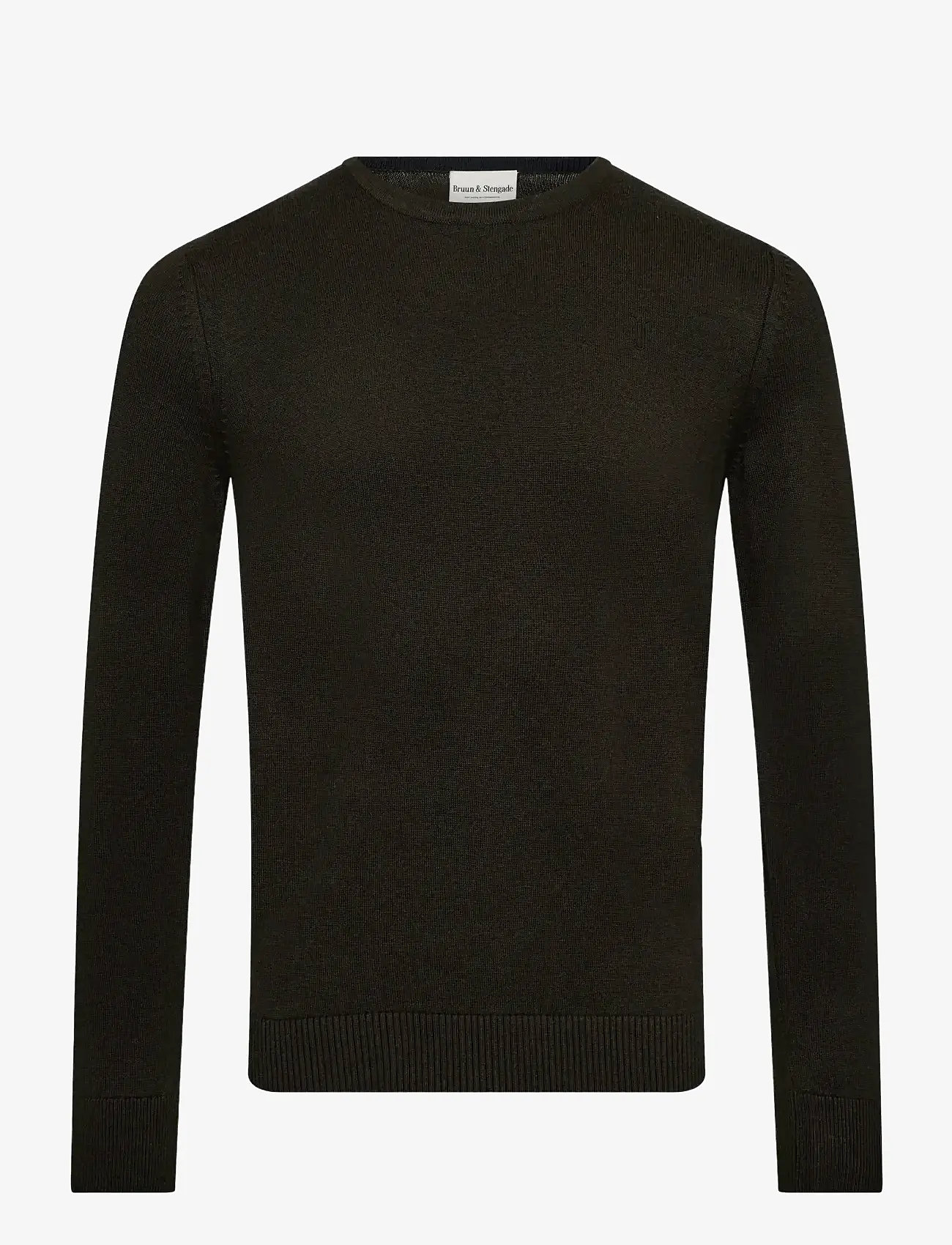 Bruun & Stengade - BS Jupiter Regular Fit Knitwear - Ümmarguse kaelusega kudumid - green - 1