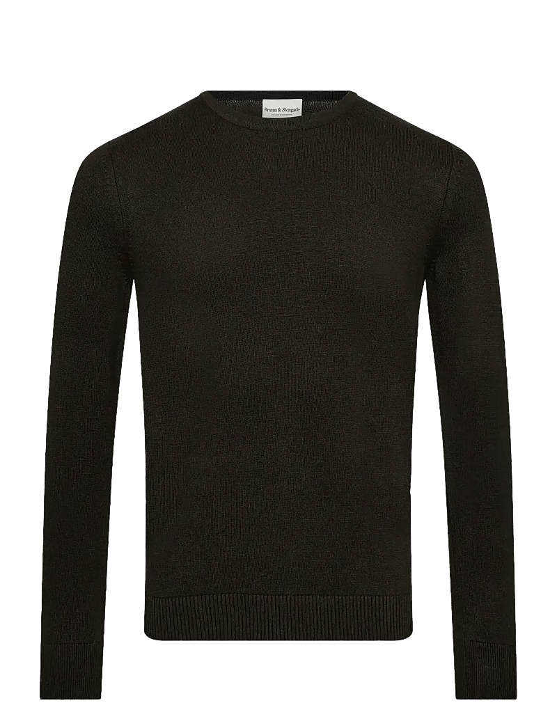 Bruun & Stengade - BS Jupiter Regular Fit Knitwear - Ümmarguse kaelusega kudumid - green - 1