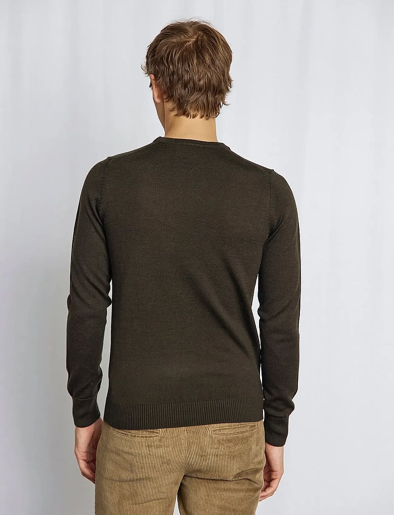 Bruun & Stengade - BS Jupiter Regular Fit Knitwear - Ümmarguse kaelusega kudumid - green - 0