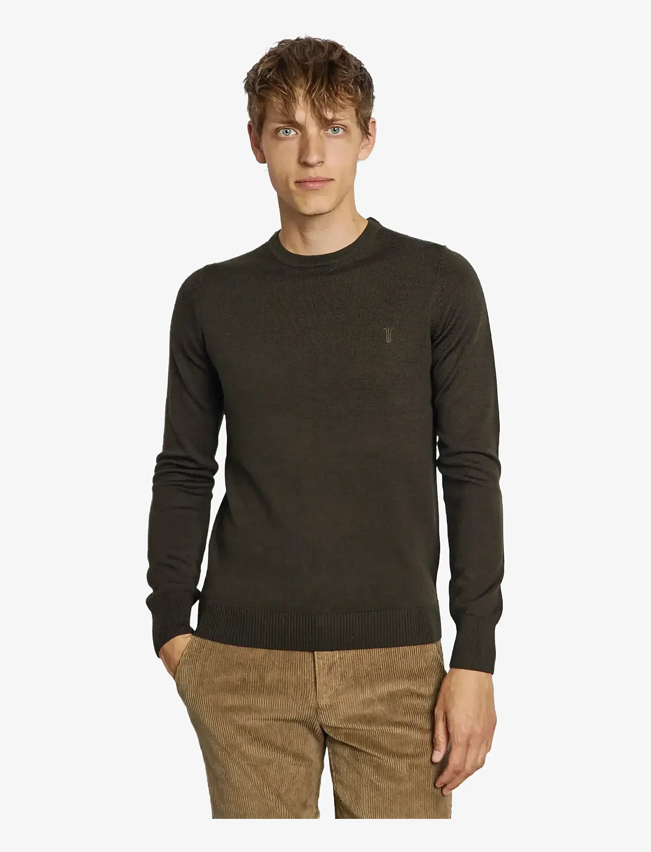 Bruun & Stengade - BS Jupiter Regular Fit Knitwear - Ümmarguse kaelusega kudumid - green - 3