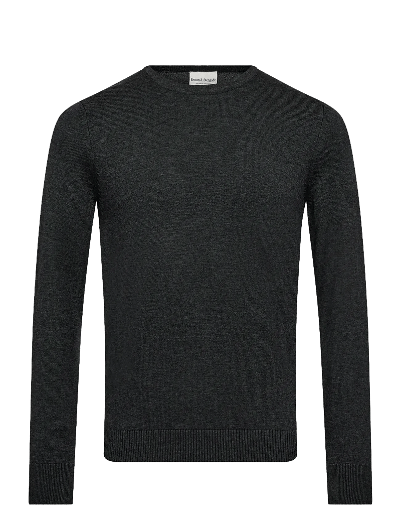 Bruun & Stengade - BS Jupiter Regular Fit Knitwear - rundhals - grey - 1