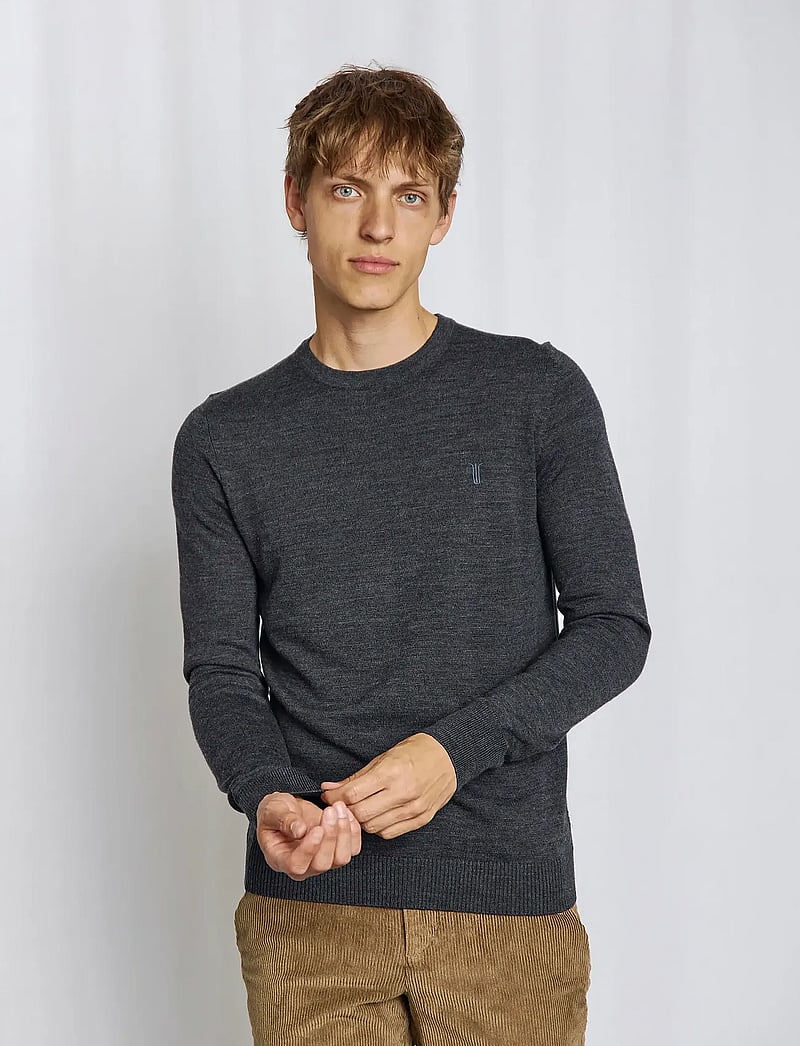 Bruun & Stengade - BS Jupiter Regular Fit Knitwear - rundhals - grey - 3