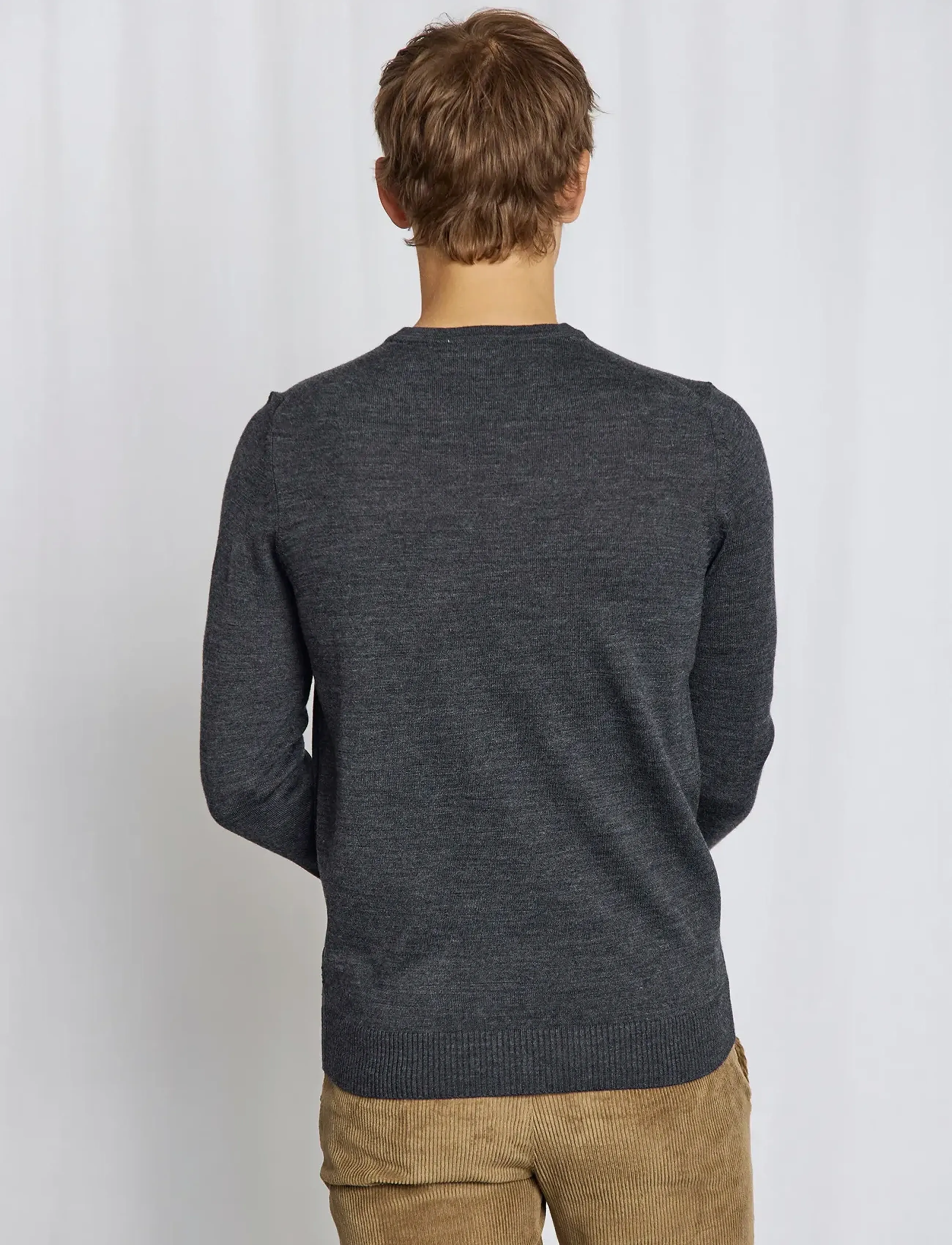 Bruun & Stengade - BS Jupiter Regular Fit Knitwear - round necks - grey - 4