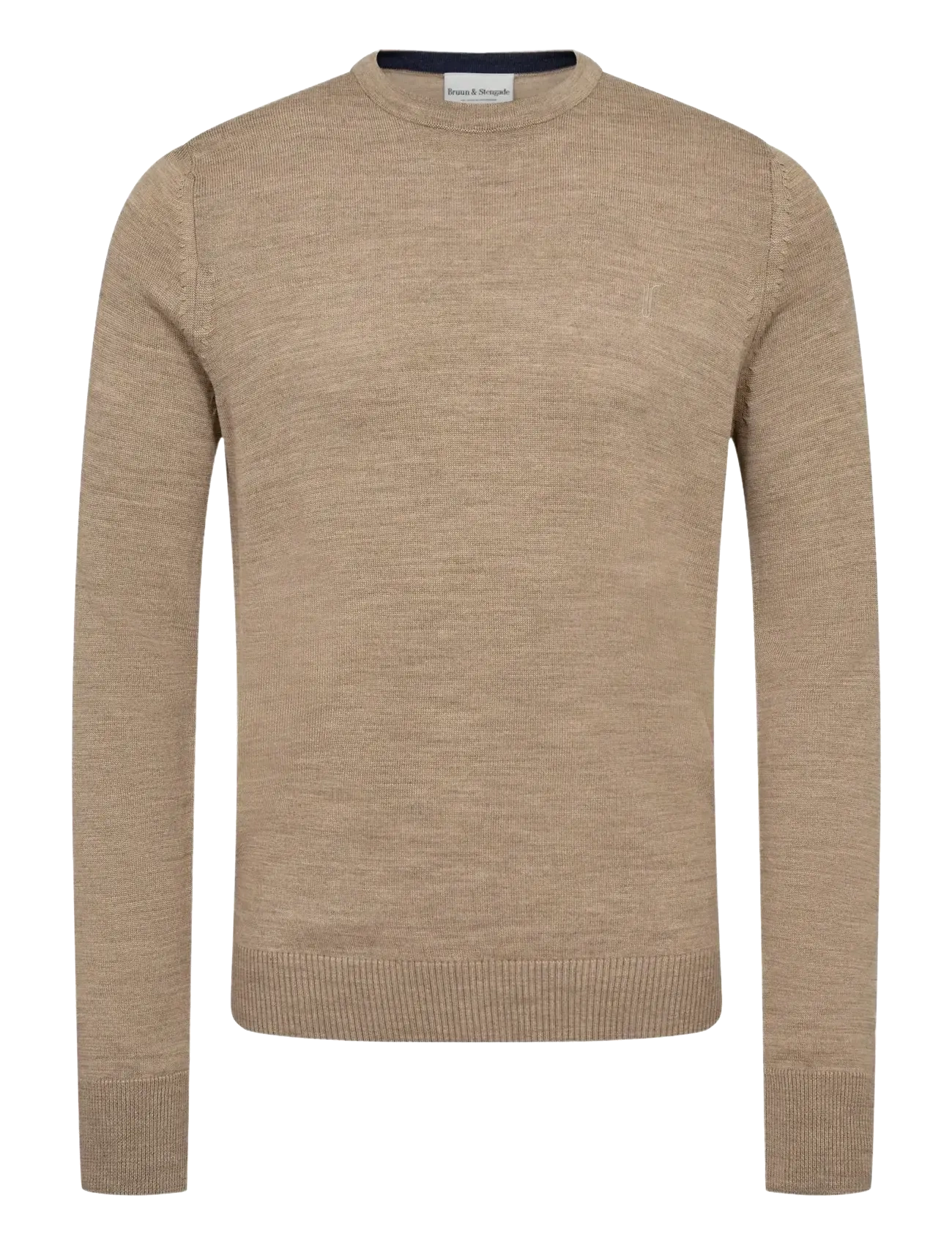 Bruun & Stengade BS Jupiter Regular Fit Knitwear - Knitwear - LIGHT BROWN / beige