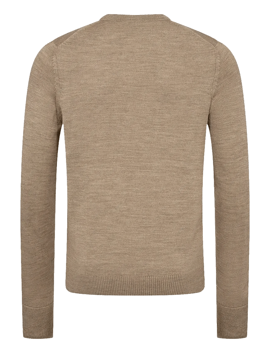Bruun & Stengade - BS Jupiter Regular Fit Knitwear - Ümmarguse kaelusega kudumid - light brown - 2