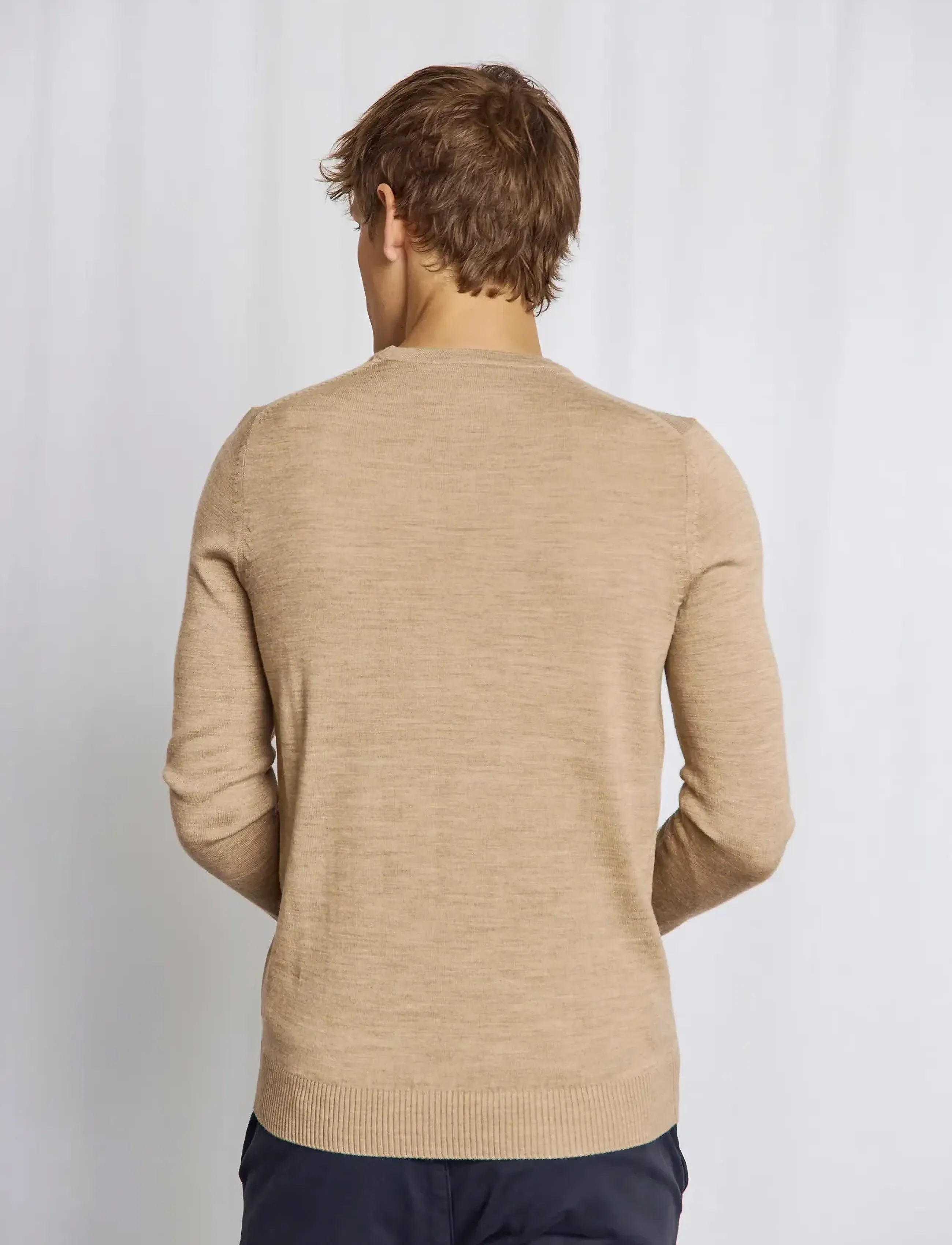 Bruun & Stengade - BS Jupiter Regular Fit Knitwear - round necks - light brown - 4
