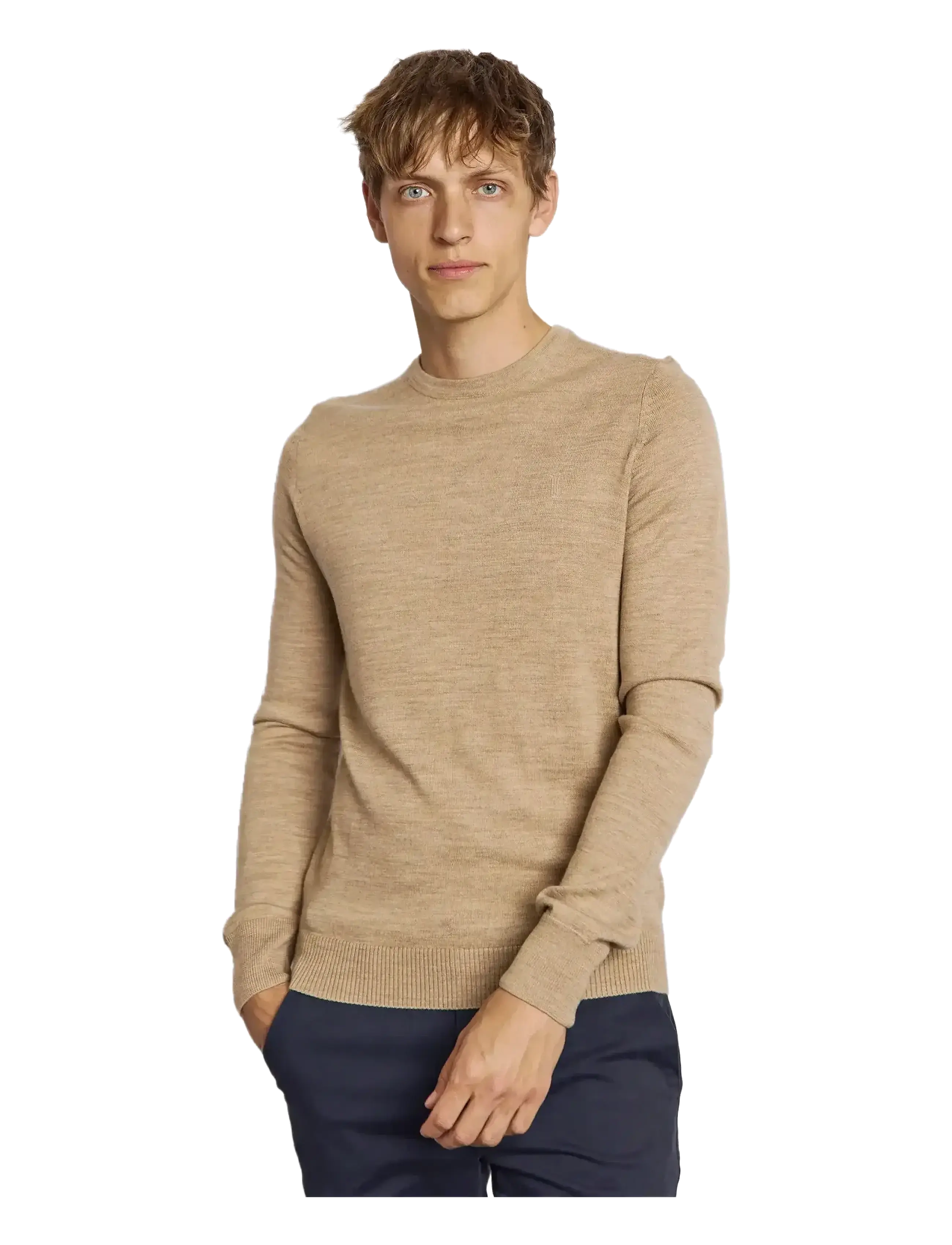 Bruun & Stengade - BS Jupiter Regular Fit Knitwear - round necks - light brown - 3