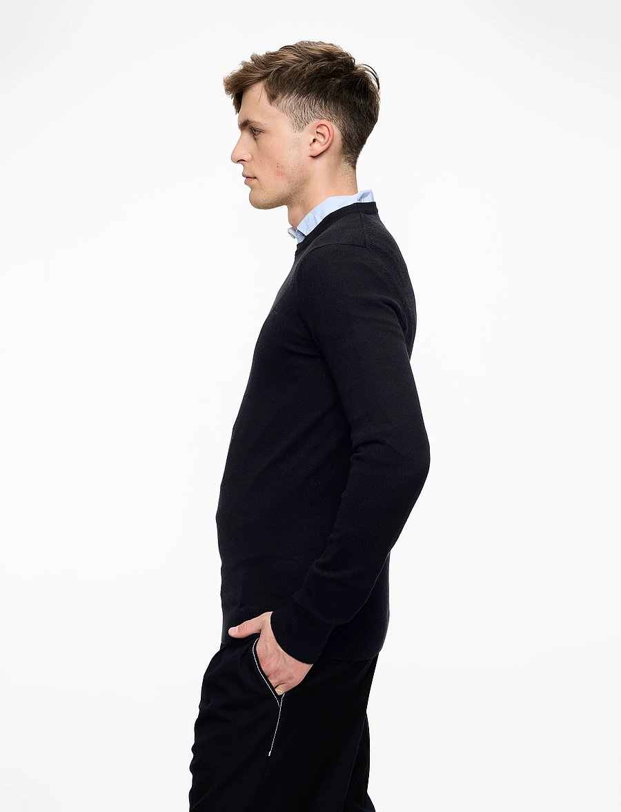 Bruun & Stengade - BS Jupiter Regular Fit Knitwear - kringlótt hálsmál - navy - 3