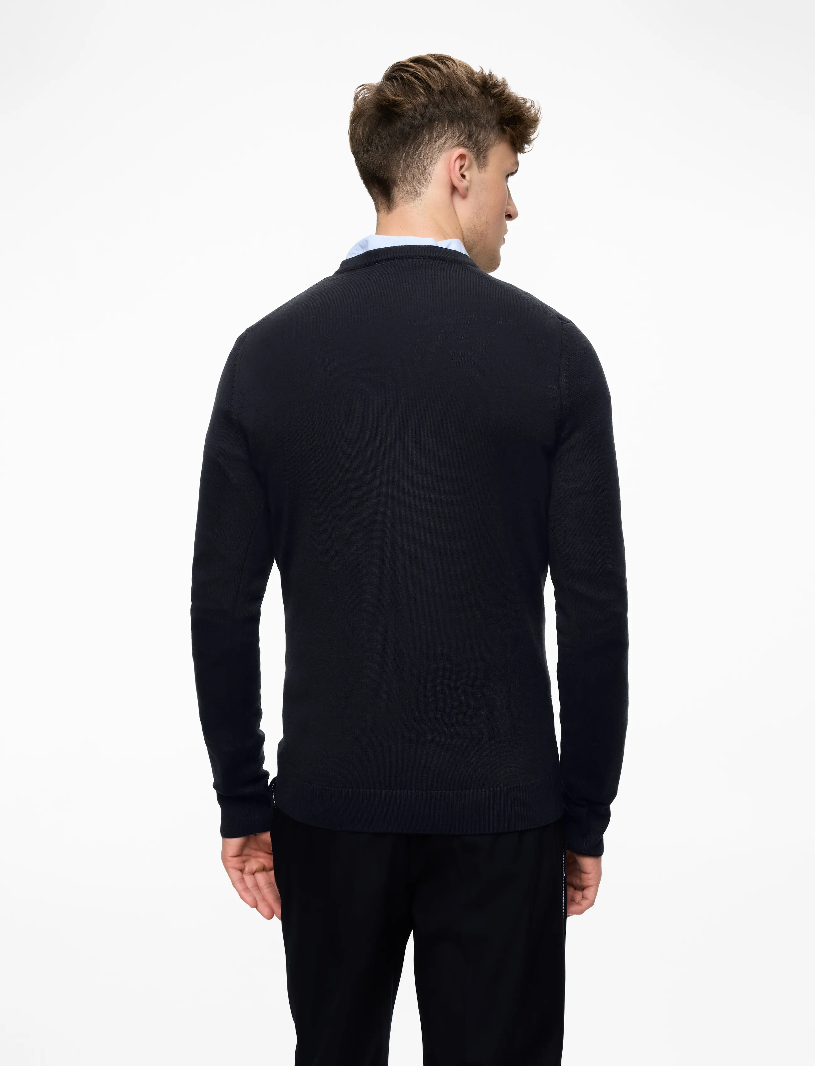 Bruun & Stengade - BS Jupiter Regular Fit Knitwear - kringlótt hálsmál  - navy - 4