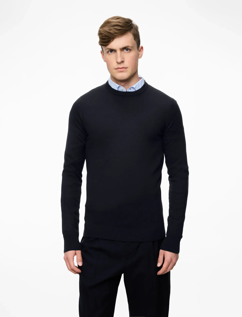 Bruun & Stengade - BS Jupiter Regular Fit Knitwear - ronde hals - navy - 0