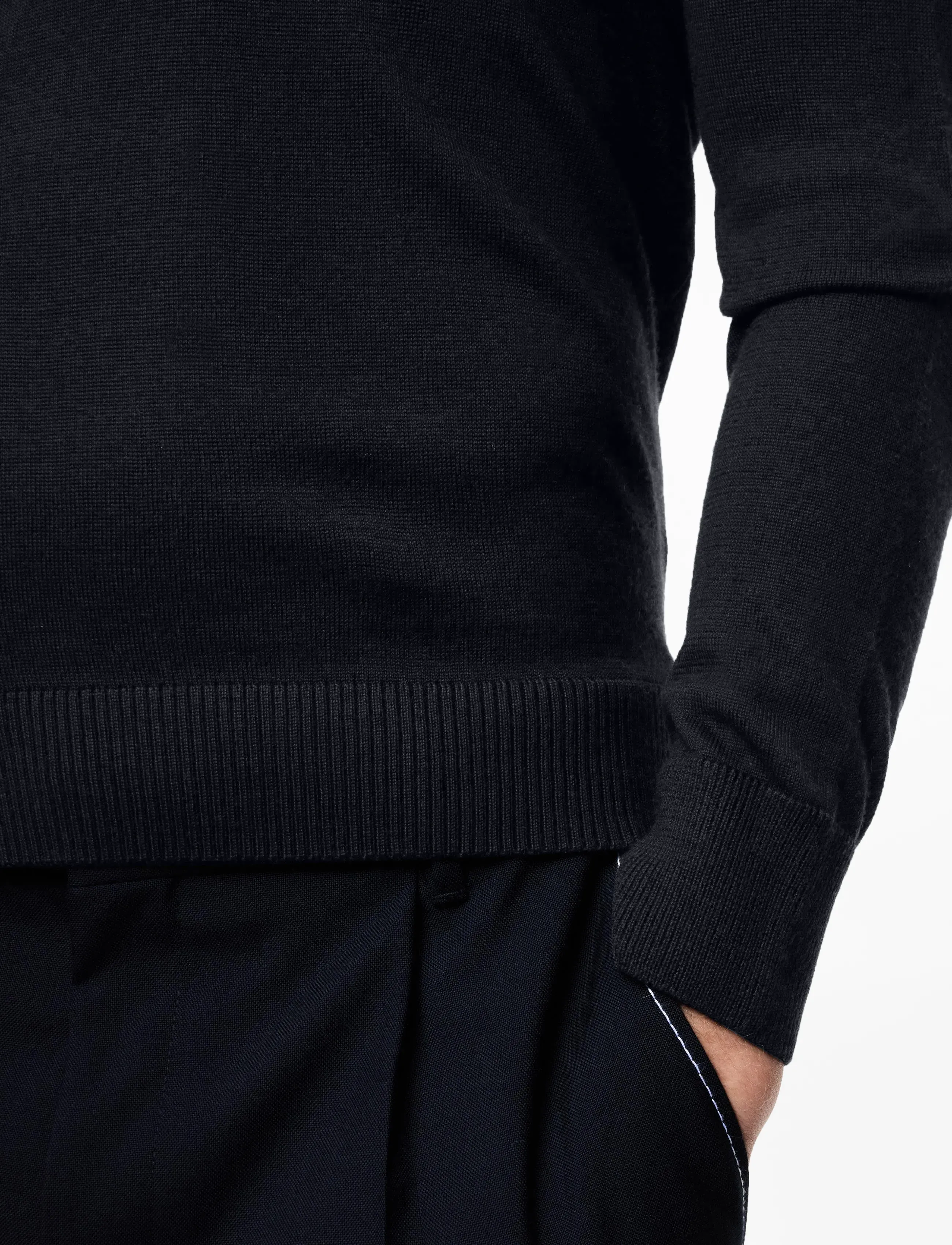 Bruun & Stengade - BS Jupiter Regular Fit Knitwear - kringlótt hálsmál  - navy - 5