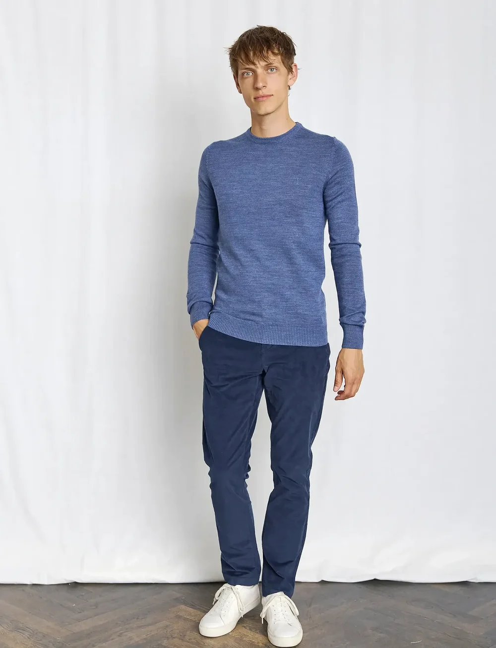Bruun & Stengade - BS Jupiter Regular Fit Knitwear - Ümmarguse kaelusega kudumid - ocean - 0