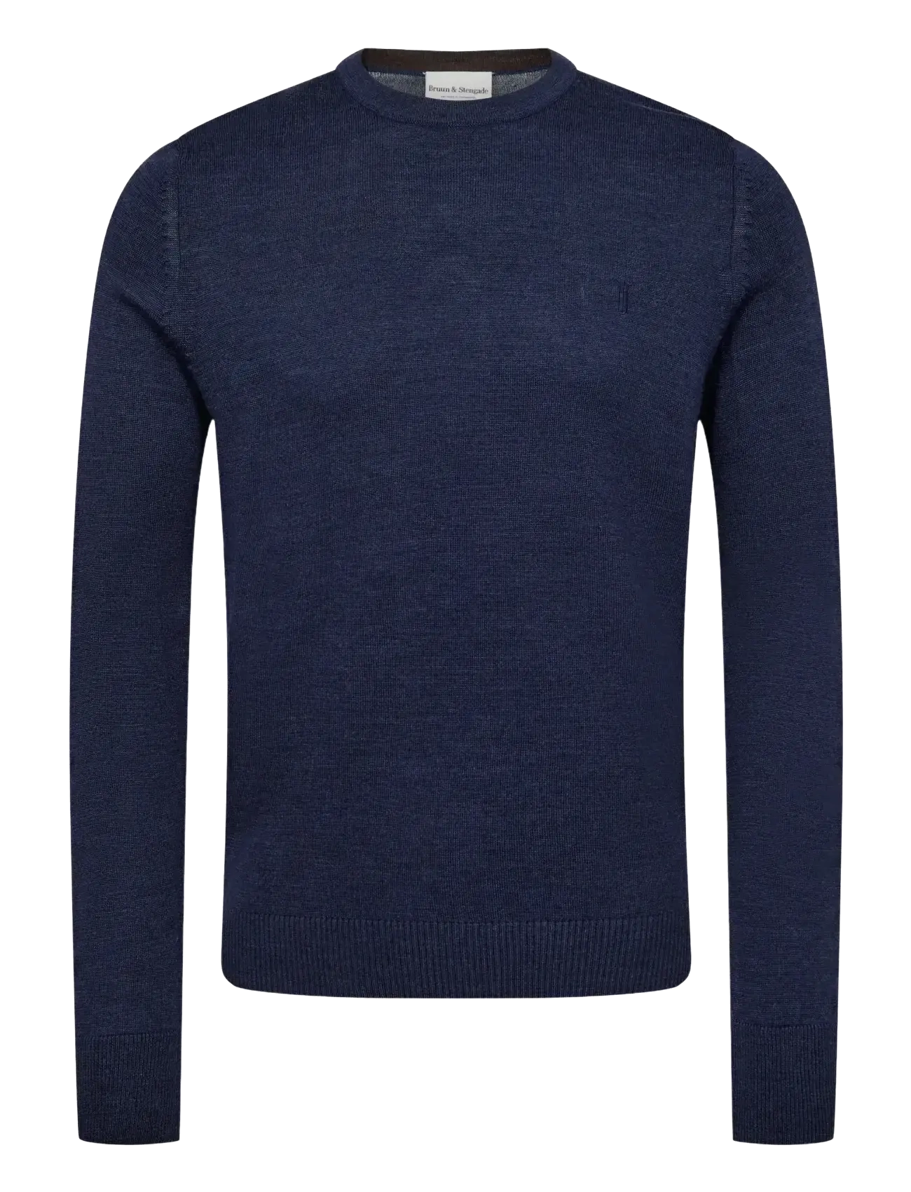 Bruun & Stengade - BS Jupiter Regular Fit Knitwear - kringlótt hálsmál  - thunder - 1