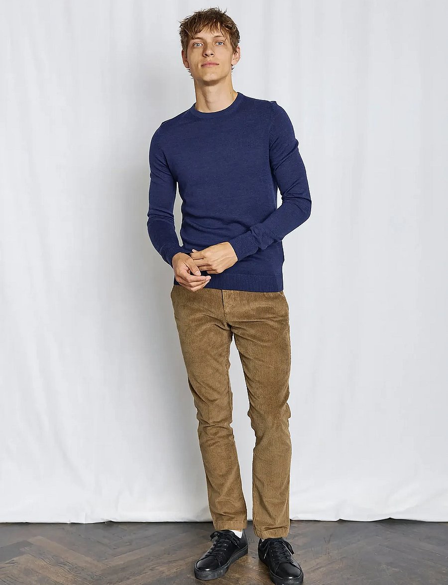 Bruun & Stengade - BS Jupiter Regular Fit Knitwear - kringlótt hálsmál - thunder - 0