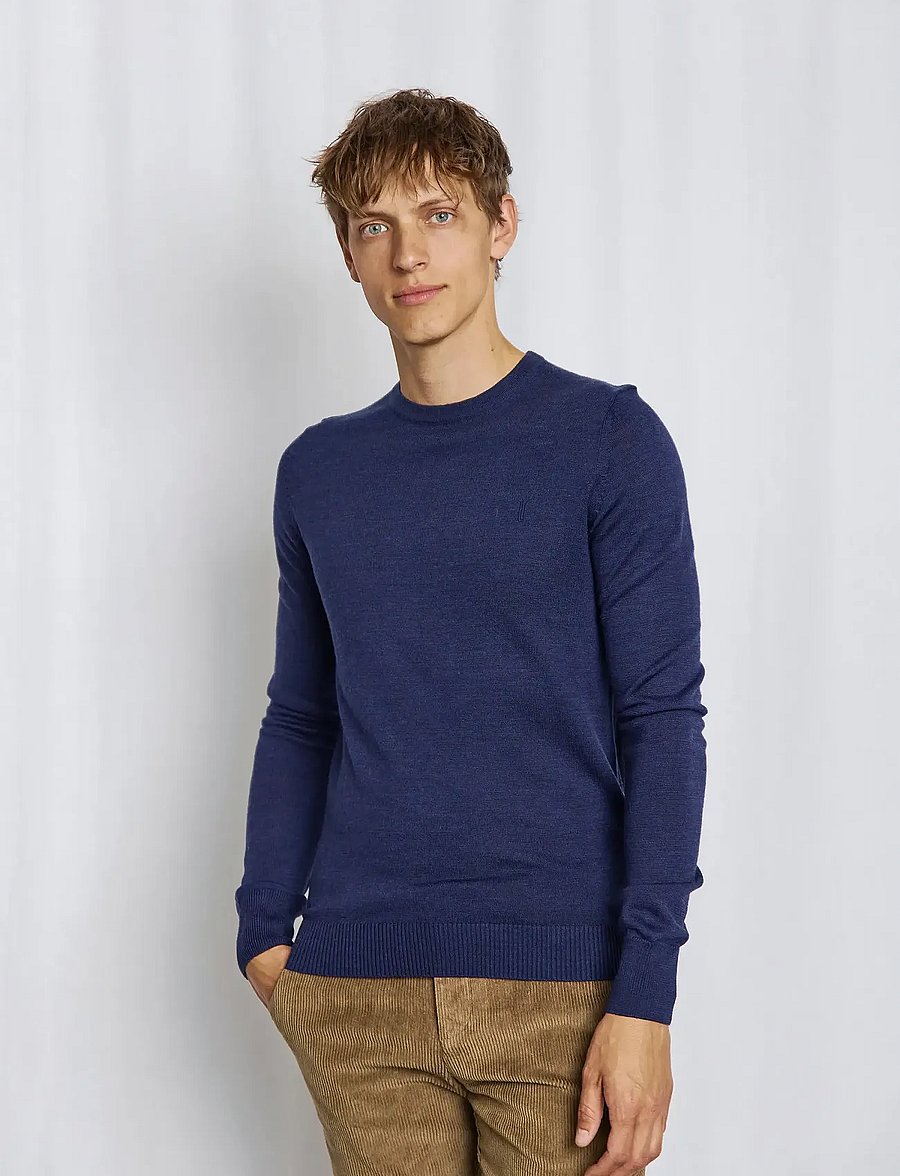 Bruun & Stengade - BS Jupiter Regular Fit Knitwear - kringlótt hálsmál - thunder - 3